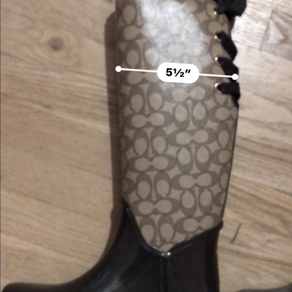 NWT Coach Tristee Rainboots Almond Toe Knee High - Picture 7 of 7